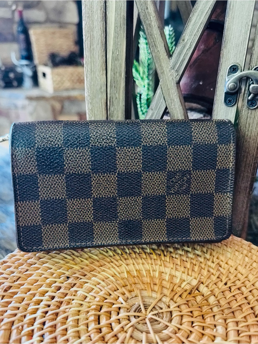 Louis Vuitton Damier Ebene Porte-Monnaie Billets Trésor Wallet converted  2006